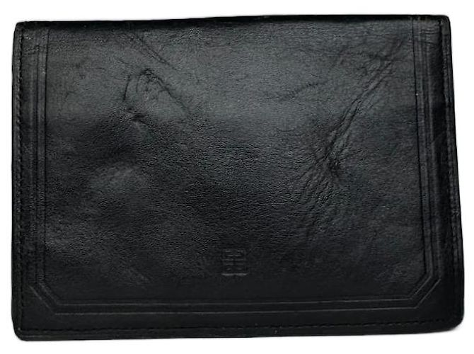 Vintage Givenchy Flapable Leather Card Holder Black