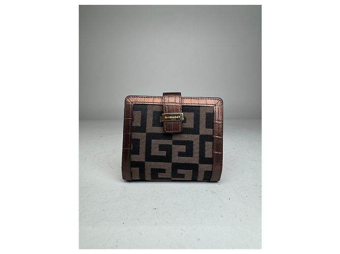 Vintage Givenchy Monogram Wallet black brown