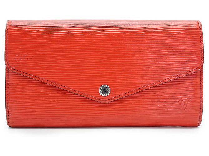 Louis Vuitton Epi Sarah Coquelicot Red Long Wallet