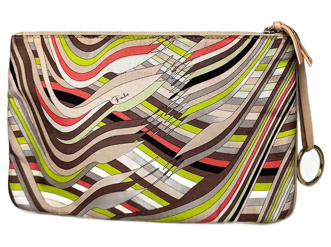 Clutch in pelle multicolore vintage Emilio Pucci
