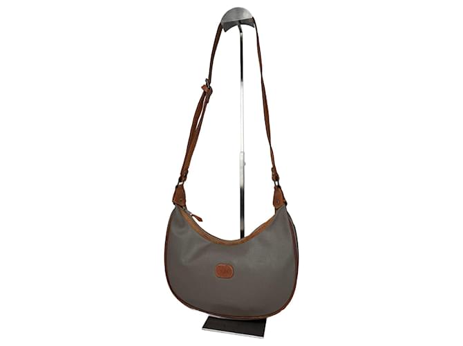 Vintage Dior 2-Way Bag Grey Brown Leather  ref.2598831