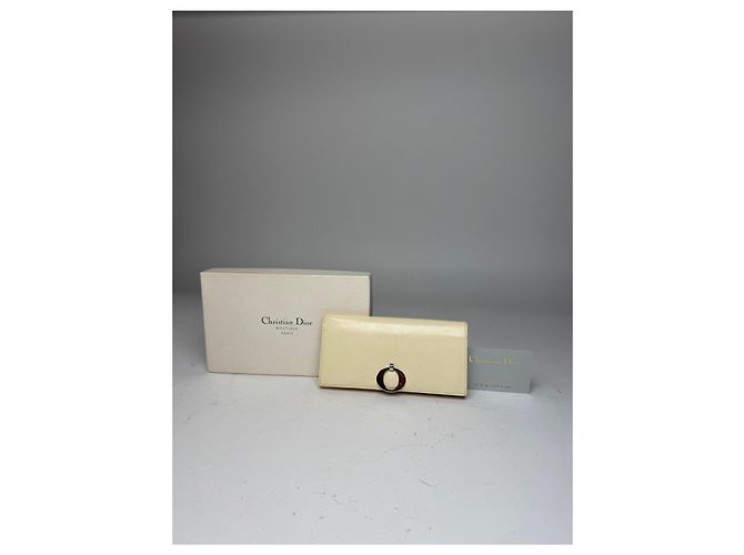 Vintage Dior Patent Leather Wallet White