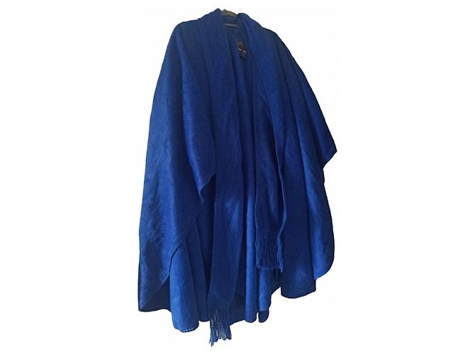 Autre Marque Capa de lã de alpaca azul royal