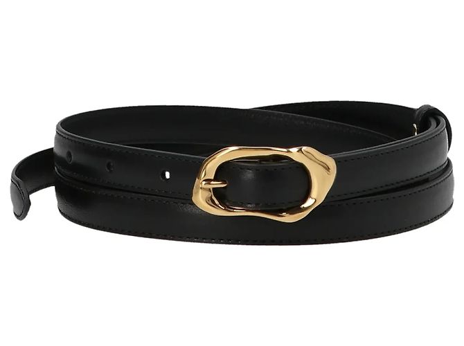 Alexander McQueen Double-Wrap Belt Black Gold hardware