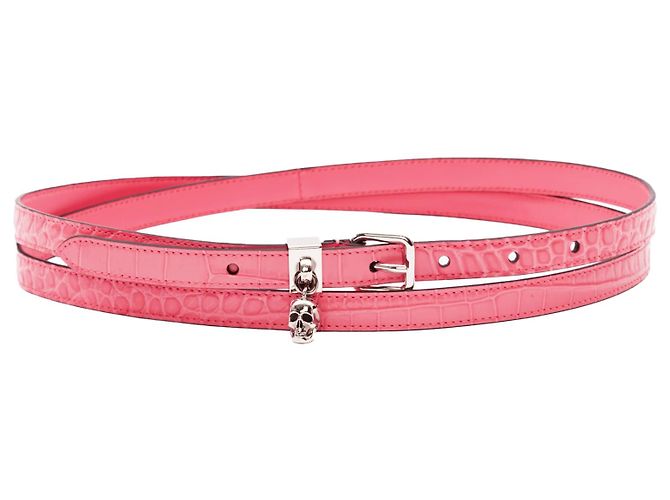 Cinto de dupla volta Alexander McQueen Rosa