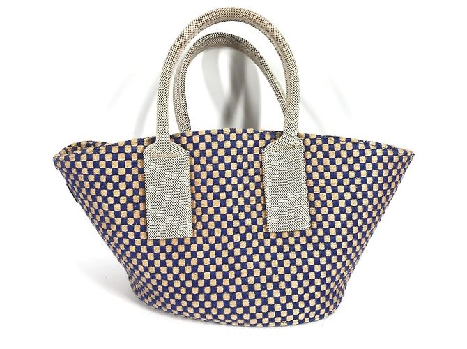Hermès HERMES Panierbas PM Borsa Tote Beige Blu navy