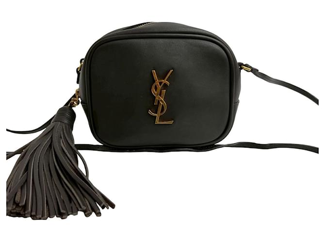 Sac à épaule mini en cuir marron Yves Saint Laurent 