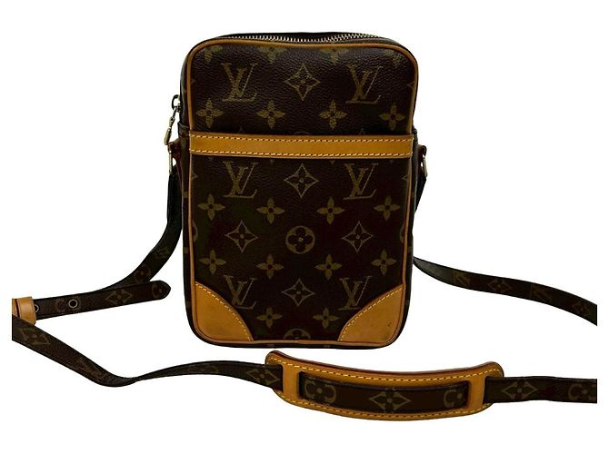 Borsa a spalla mini Danube in pelle Monogram Louis Vuitton Marrone