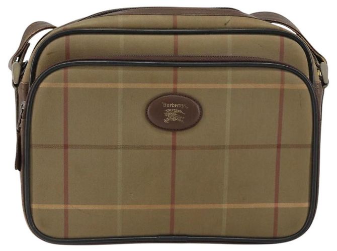 Bolsa de ombro em canvas com estampa Nova Check da Burberry Bege