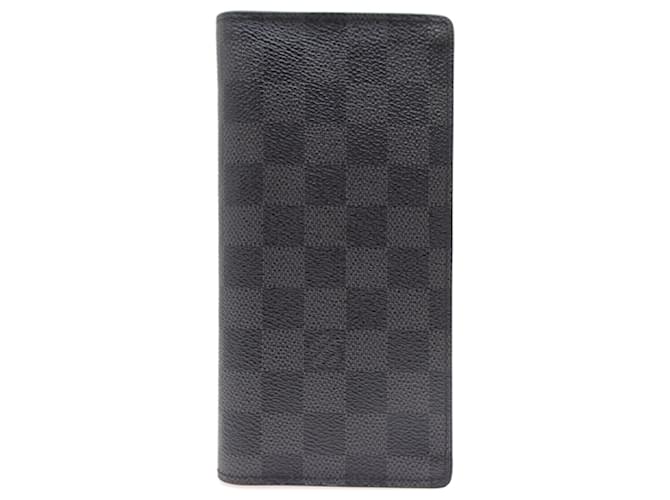 Louis Vuitton Portefeuille Brazza Men's Long Wallet Black Cloth  ref.2600030