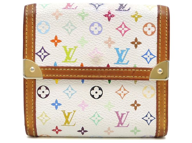 Louis Vuitton Monogram Multicolore Bi-Fold Wallet White Multiple colors