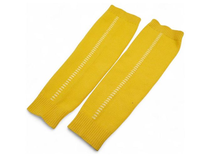 Hermès NUEVAS MANGAS PARA PIERNAS HERMES EN ALGODÓN SEDA NYLON AMARILLO