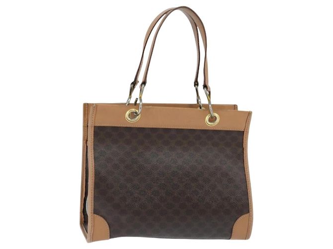 Céline Celine Vintage Macadam Tote bag Canvas Brown