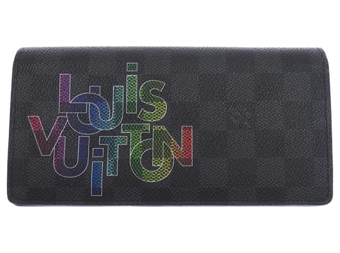 Louis Vuitton Portefeuille Brazza Long Wallet Black Cloth  ref.2600439