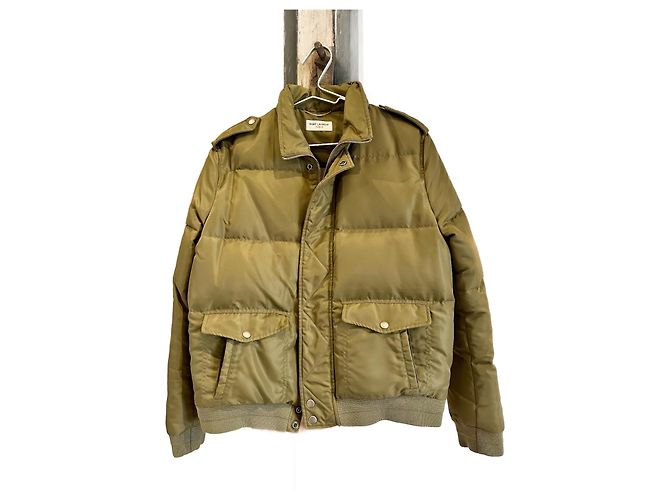 Saint Laurent Down Jacket Khaki