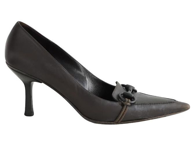 Gucci Braune Leder-High Heels