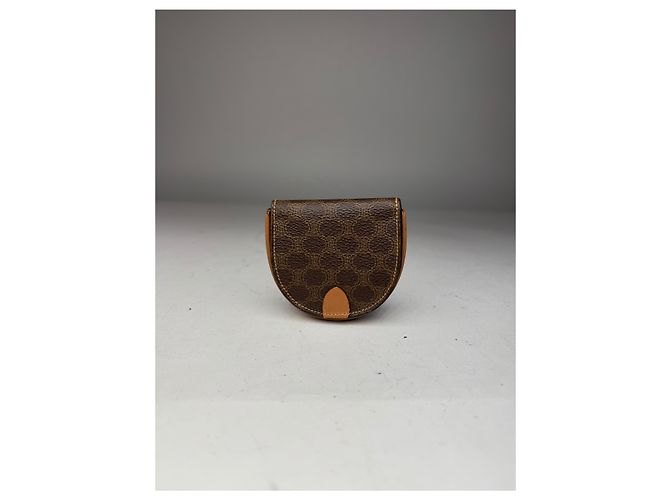 Céline Vintage Celine Triomphe Monogramm Lederhandtasche Braun
