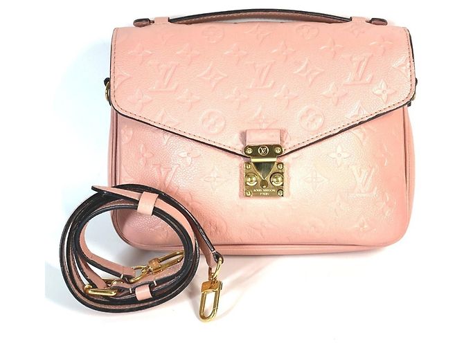 Pochette Metis MM em Monogram Empreinte Louis Vuitton Rosa