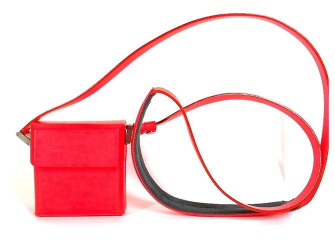 Louis Vuitton Damier Glace Marty Pochette Flap Shoulder Bag Red Coral