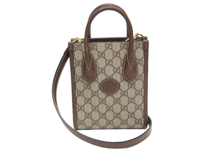 Borsa Gucci Interlocking G Marrone Beige