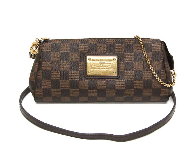 Bolsa de mão Damier Eva Louis Vuitton Marrom Damier ebene