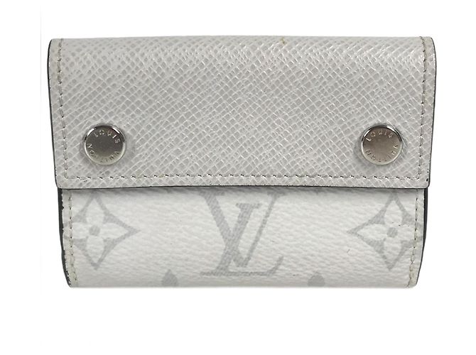 Portefeuille Compact Discovery Taiga Rama Louis Vuitton Blanc