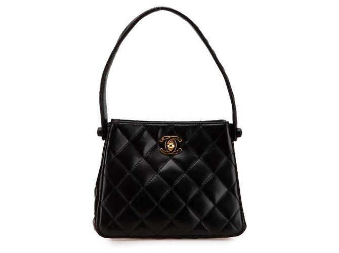 Mini sac à main Chanel Matelassé Coco Mark Noir