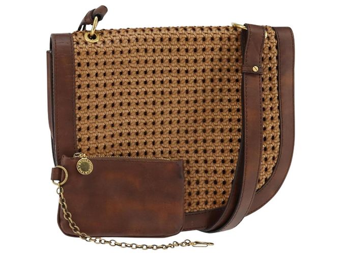 Stella Mc Cartney Sac à bandoulière à rabat Stella McCartney en polyester Marron
