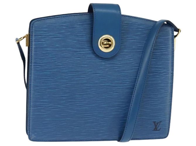 Capucines Schultertasche Louis Vuitton aus Epi-Leder Blau