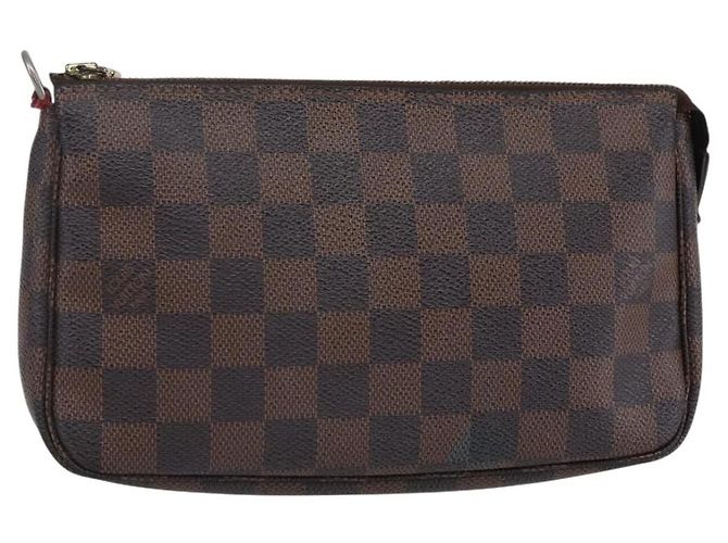 Pochette Acessórios Damier Mini Louis Vuitton Marrom
