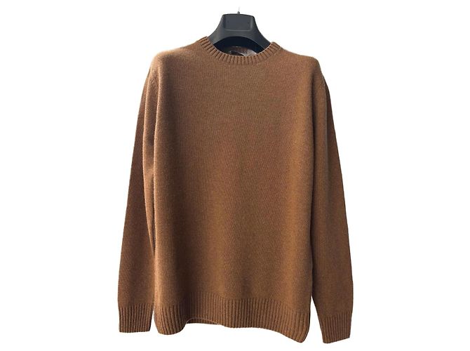 Autre Marque Men’s Wool–Cashmere Blend Sweater by Fpstyle – Size 48 – Made in Italy – NEW with Tags Caramel