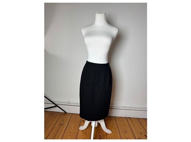 Gonna Midi Vintage Dior Nera M Nero