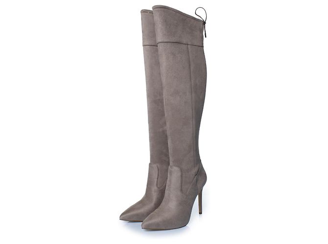 Botas de camurça stretch Jamie da Michael Kors em taupe Cinza