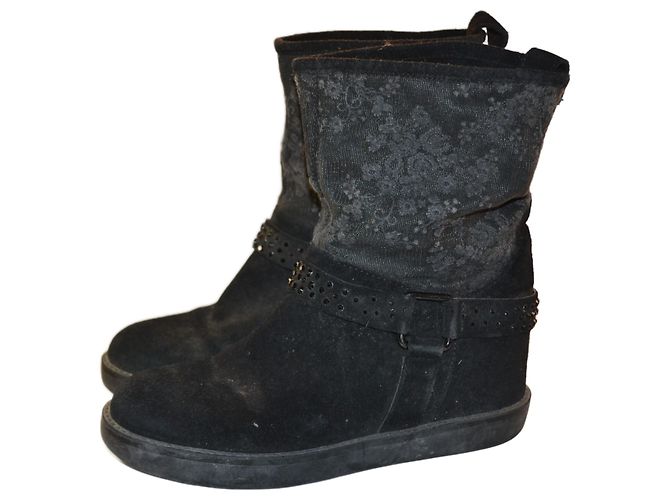 Bottines Twin Set en daim noir 37 IT