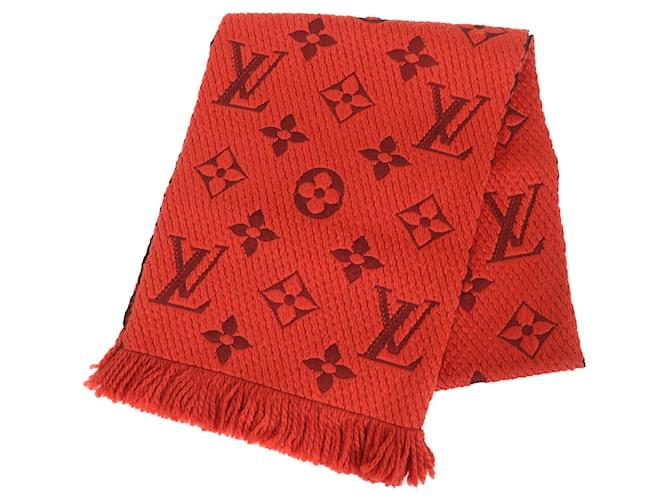 Louis Vuitton Logomania Wool Scarf Orange Cotton  ref.2602074