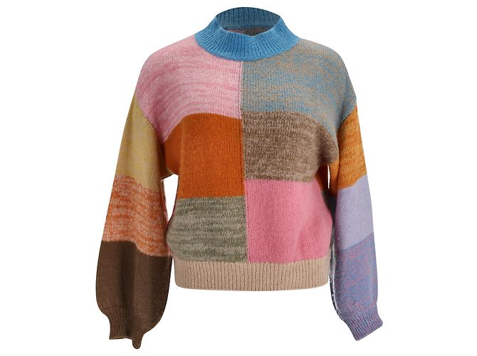 Autre Marque Stine Goya Adonis Patchwork-Pullover aus mehrfarbigem Acryl Mehrfarben