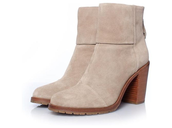 Rag & Bone Waxy boots in beige suede Brown