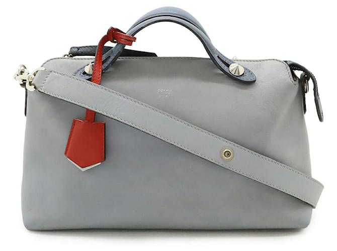 Fendi By The Way Medium Leather Handbag Blue Pony-style calfskin  ref.2602625