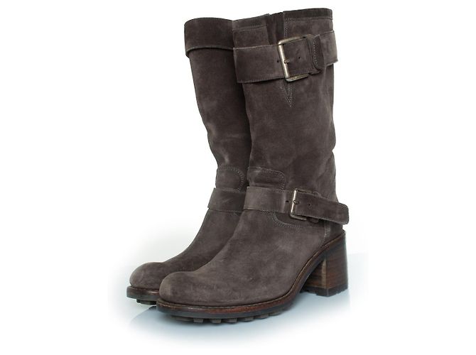 Botas de biker Free Lance en ante gris
