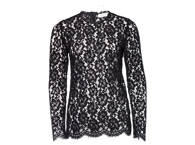Top de encaje negro Sandro.