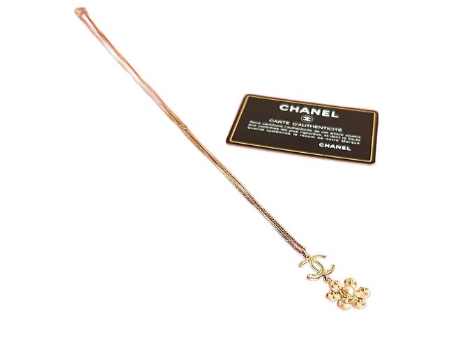 Timeless Halskette mit Blumenmotiv Chanel Coco Mark Golden Metallisch