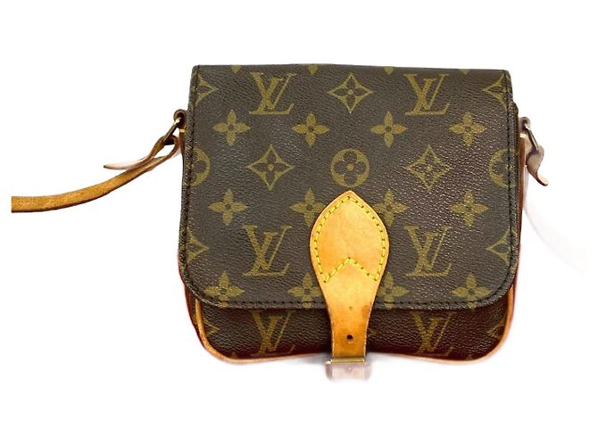 Bolsa de Ombro Cartouchiere em Couro Monogram Louis Vuitton Marrom