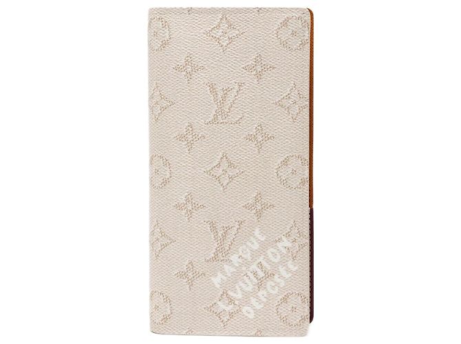 Louis Vuitton Monogram Brazza Langbörse Weiß