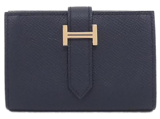 Béarn Portefeuille Mini Epsom BEARN d'Hermès Bleu