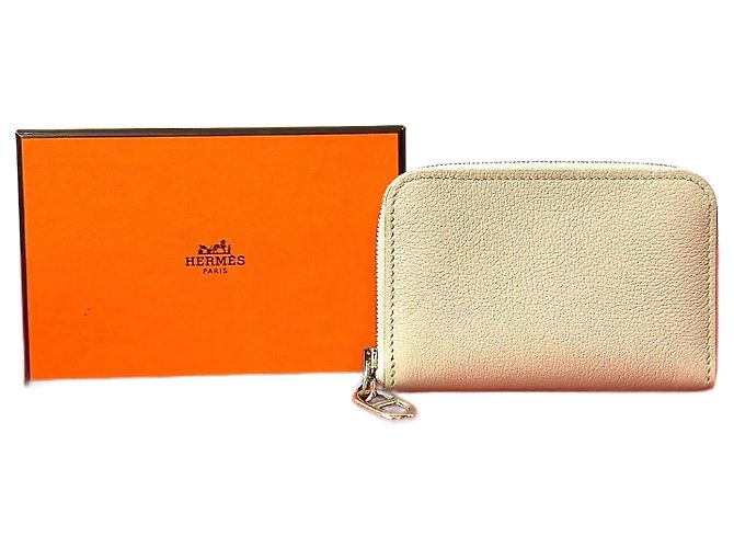 Estuche de cuero Zip and Go de Hermès Blanco