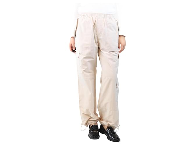 Autre Marque Beige cargo parachute trousers - size M Cotton  ref.2603616
