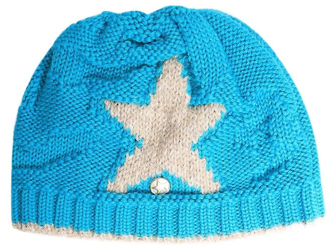 Autre Marque Blauer Stern-Beanie