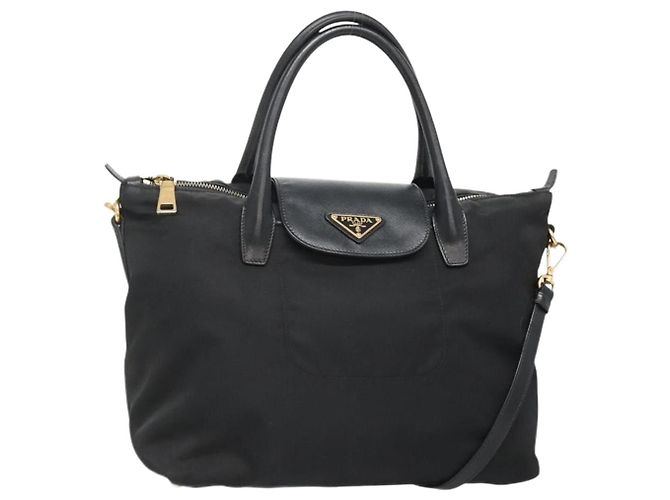 Prada Borsa tote in nylon nero 2 in 1