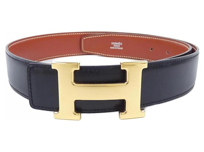 Hermès Hermes H 32mm Leather Belt Black  ref.2604080
