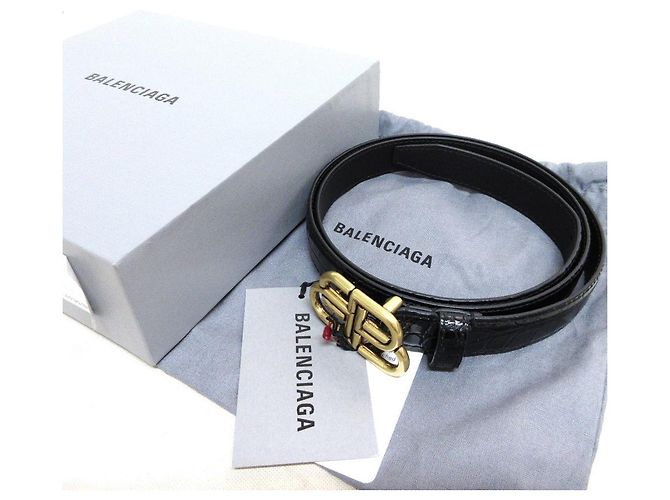 Everyday Balenciaga BB Thin Belt Leather Belt